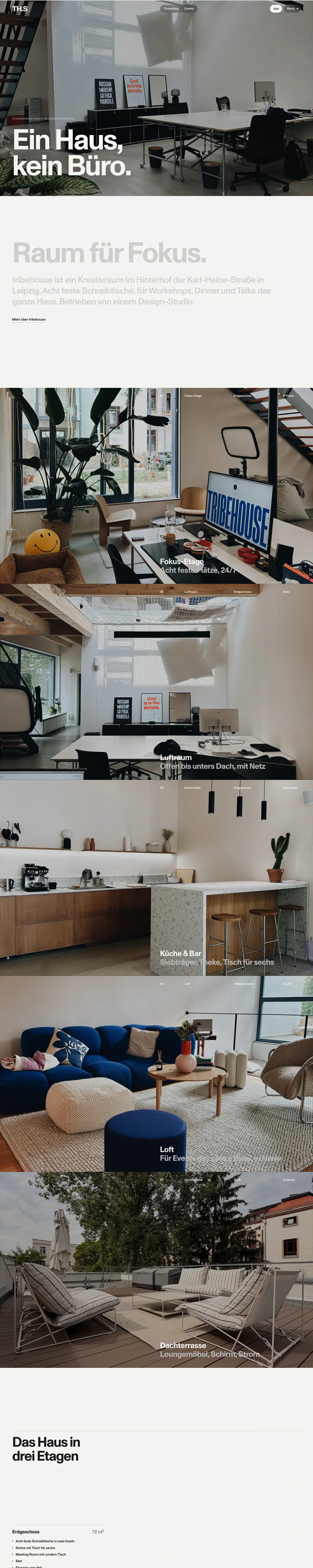 Full-page screenshot of tribehouse (tribehouse.space)