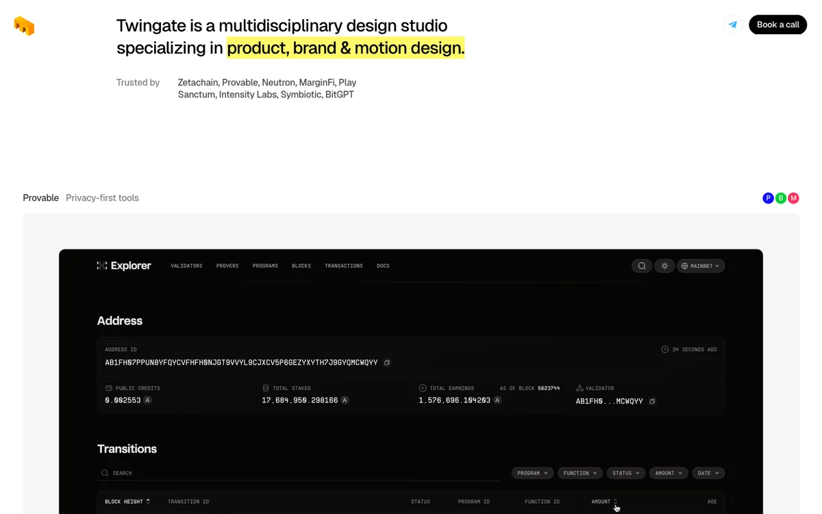 Twingate Studio website