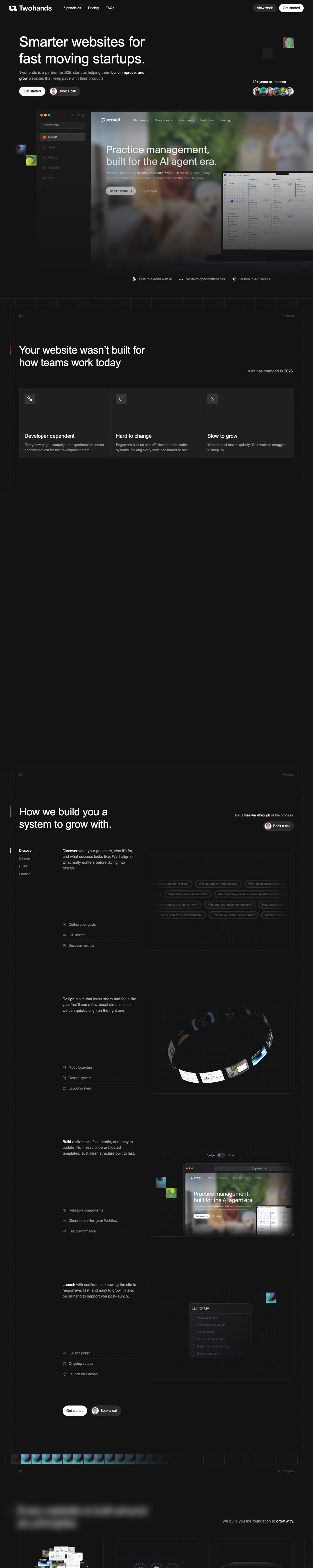 Full-page screenshot of Two Hands (twohands.studio)