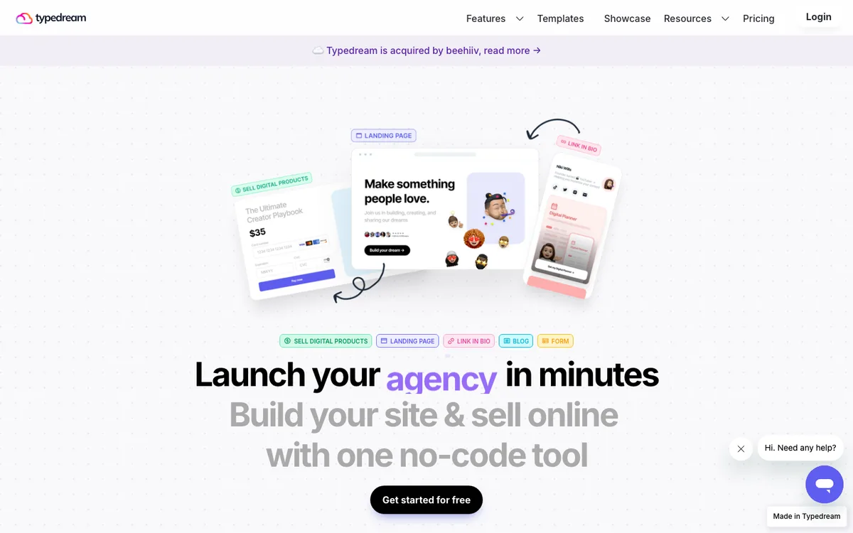 Typedream website