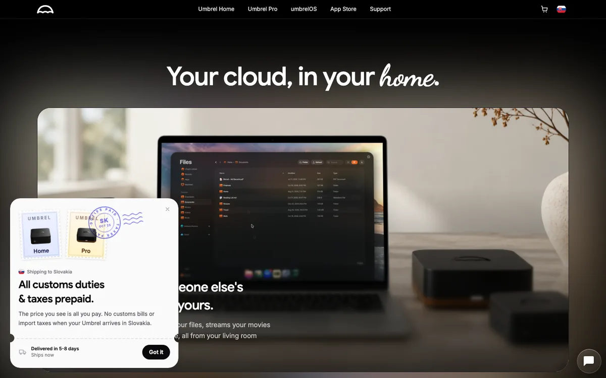 Umbrel website