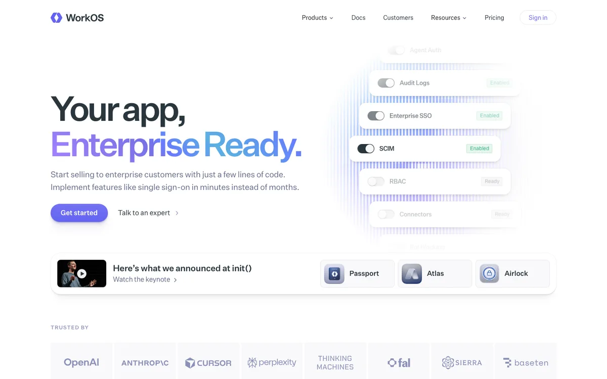WorkOS website