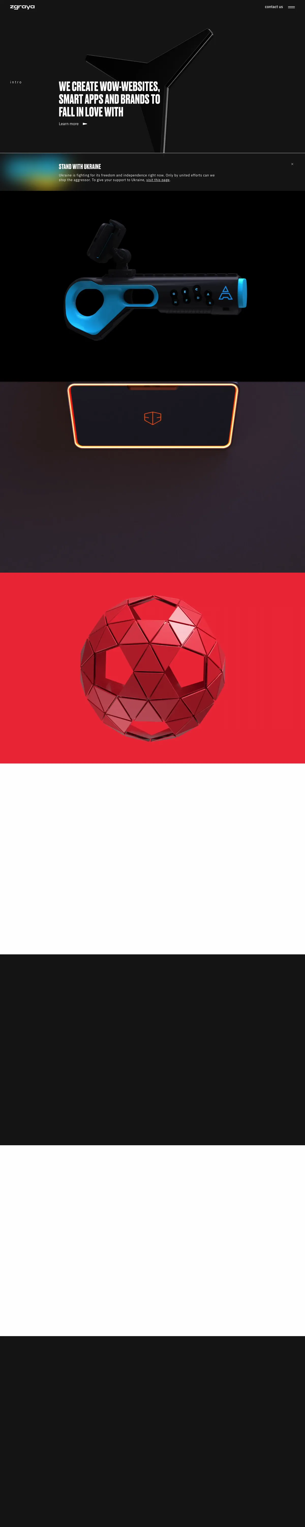 Full-page screenshot of Zgraya. A full-service digital agency. (zgraya.digital)
